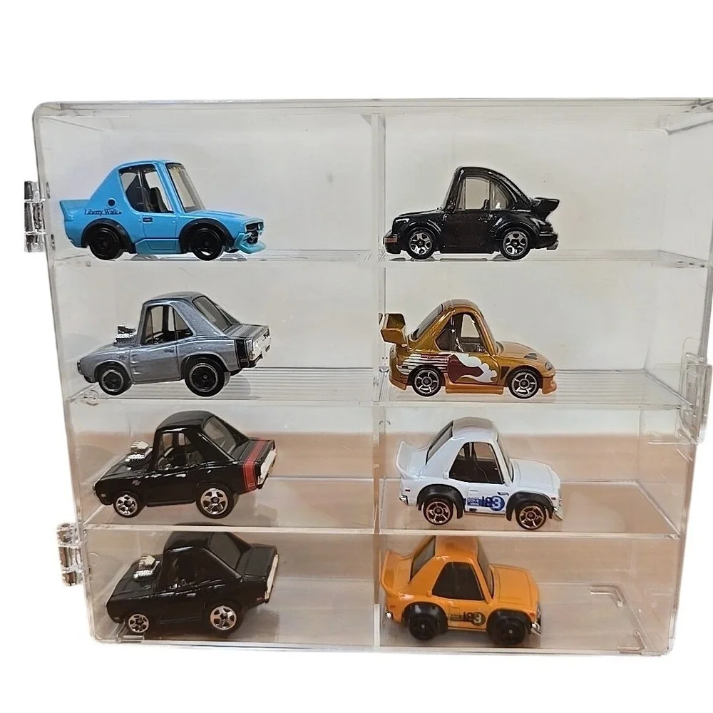 Hot Wheels TOONED Bundle of 8 : Mazda RX-3 Porsche Supra Dodge GT-R in‎ CASE